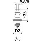 Locks socket wrench upper part, for outlet valve,...