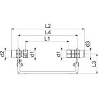 Fechaduras Suporte de contador de água em aço inoxidável, horizontal, Q3 10, 1 "x1"