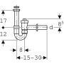 Geberit Waschtisch Ablauf, Kunststoff, absperrbar, Abgang horizontal 1 1/2"x40mm