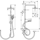 Hansgrohe Duş Borusu VERNIS Shape 230 1jet Reno, mat siyah