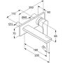 Kludi ZENTA SL Robinetterie murale pour lavabo, encastrée, deux trous, chromée