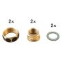 BIRAL Union Nut and Bolt Pair 1 1/4" x 1/2" bronze