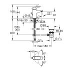 Grohe Start Flow lavabo bataryası, S-boyutunda,...