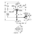 Grohe Start Loop Waschtisch Armatur, S-Size, mit Ablaufgarnitur