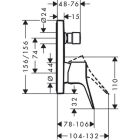 Hansgrohe VIVENIS Fertigset Badearmatur, Unterputz, mit...