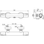 Σύστημα ντους Ideal Standard Ceratherm T25 (χρώμιο)