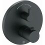 Kludi NOVA FONTE PURISTIC bath thermostat, for concealed installation, finish set, matt black