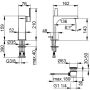 Keuco EDITION 11 Μείκτης λεκάνης με μονού μοχλού, με αναδυόμενο απόβλητο 1 1/4, χρώμιο
