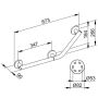 Keuco PLAN CARE Winkelgriff 135Gr. Ausf. rechts 673/266 mm, chrom