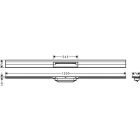 Hansgrohe Duschrinne RainDrain Flex, kürzbar, Wandmontage 1200mm mattschwarz