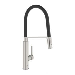 Grohe Feel Spültisch Küchen Armatur, mit Profibrause, supersteel