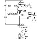 Misturadora de lavatório Grohe EUROSMART, tamanho...