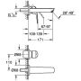 Grohe Eurosmart 2-Loch-Waschtischbatterie, Ausladung 171mm chrom