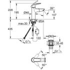 Μίξερ νιπτήρα Grohe Eurosmart, μέγεθος M, εξώθηση χρώμιο