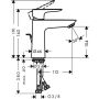 Hansgrohe TALIS E 110 Waschtisch Armatur, CoolStart mit Ablaufgarnitur G 1 1/4" mattweiß