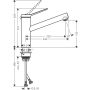 Hansgrohe Μίξερ νεροχύτη Zesis, M33, 150 μαύρο ματ