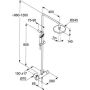 Kludi Thermostat LOGO, Dual Shower System schwarzmatt