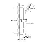 Grohe Vitalio Joy 110 Mono Brausestangenset 1 Strahlart