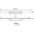 Tece Duschprofil TECEdrainprofil, schwarzer PVD-Oberfläche 800mm