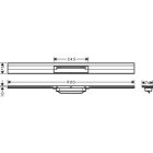 Κανάλι ντους Hansgrohe RainDrain Flex, βραχυκυκλωμένο, επίτοιχο 900mm μαύρο βουρτσισμένο