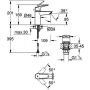 Μίξερ νιπτήρα Grohe Eurosmart, μέγεθος S, με αναδυόμενο απόβλητο με άνοιγμα push-open