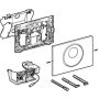 Geberit Sigma 10 WC-Steuerung, mit elektronischer Spülauslösung edelstahl gebürstet