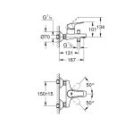 Misturadora de banheira Grohe Start Flow, cromada