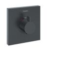 Hansgrohe finish installation set SHOWERSELECT, Highflow, for in-wall thermostat matt black