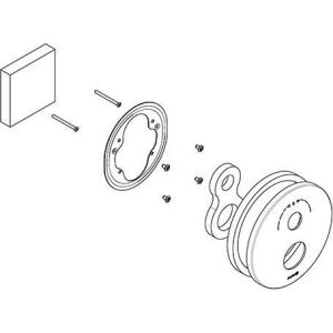 Kludi Rosette mit Absperrung, Umstellung chrom