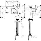 Hansgrohe TALIS E 150 wash basin tap, with waste set G 1...