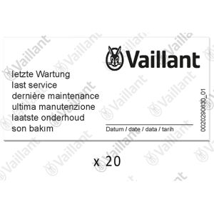 Vaillant Wartungsaufkleber, (x20)