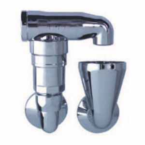 Seppelfricke aerator with funnel, elbow connection, DN 15, high-gloss chrome-plated, DVGW-tested.