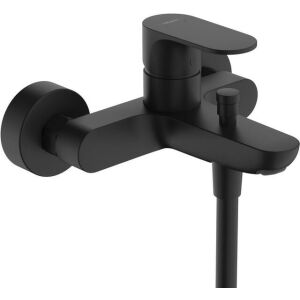 Hansgrohe bath mixer Rebris S, exposed pipework matt black