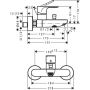 Hansgrohe Wannenmischer Rebris S, Aufputz mattschwarz