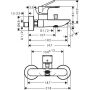 Hansgrohe Wannenmischer Rebris E, Aufputz chrom