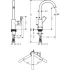 Hansgrohe Waschtischmischer Rebris E 210 mit...