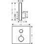 Hansgrohe Fertigmontageset SHOWERSELECT GLAS, für Unterputz-Thermostat, 1 Verbraucher weiß/chrom 