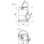 Pompa di drenaggio per cantine Grundfos UNILIFT KP, 230 V, con interruttore a galleggiante KP 150-A1, 0,3 kW, cavo da 5 m