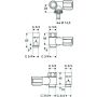 Robinet Schell NA COMFORT, crom, pentru mixere montate pe perete, racord 3/4" dreapta, 56mm