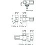 Schell NA-Ventil COMFORT,chrom, für Wandbatterien, 3/4" Anschluss links, 45mm