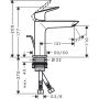 Hansgrohe Waschtischmischer 110 LOGIS, mit Ablaufgarnitur 1 1/4" chrom