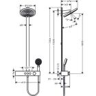 Hansgrohe Σωλήνας ντους PULSIFY 260 2jet, με θερμοστάτη ντους μαύρο ματ