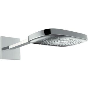 Ducha de cabeza Hansgrohe RAINDANCE SELECT E 300 3jet, montaje empotrado en pared, con brazo de ducha cromado