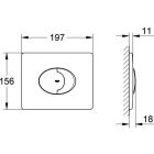 Πλάκα κάλυψης Grohe SKATE AIR, 156x197mm ματ χρώμιο