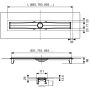 Κανάλι ντους Tece Evo TECEdrainline, ίσιο 1200mm