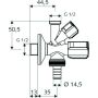 Schell Kombi Eckventil COMFORT chrom 1/2"