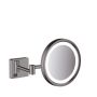 Hansgrohe AddStoris cosmetic mirror with LED light brushed black