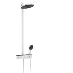 Hansgrohe Showerpipe 260 2jet PULSIFY, duş termostatlı mat beyaz