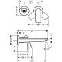 Hansgrohe Rebris E 2-Loch Waschtischmischer, Unterputz, für Wandmontage chrom