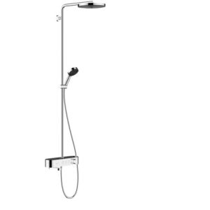 Hansgrohe Showerpipe PULSIFY 260 1jet, mit Wannenthermostat, EcoSmart Version chrom